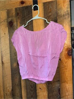 cloth & stone Light Pink Scoop Neck Short Sleeve Top